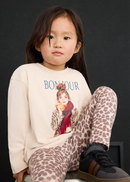 Mayoral Girls Brown Leopard Print Legging Set 4734
