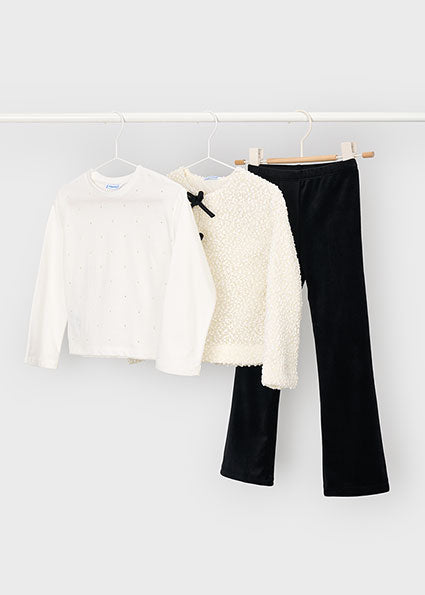 Mayoral Girls Black Leggings & Sequin Jacket Set 4740