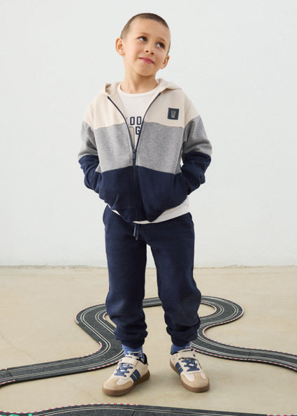 Mayoral Boys Navy Three Piece Hooded Tracksuit 4808