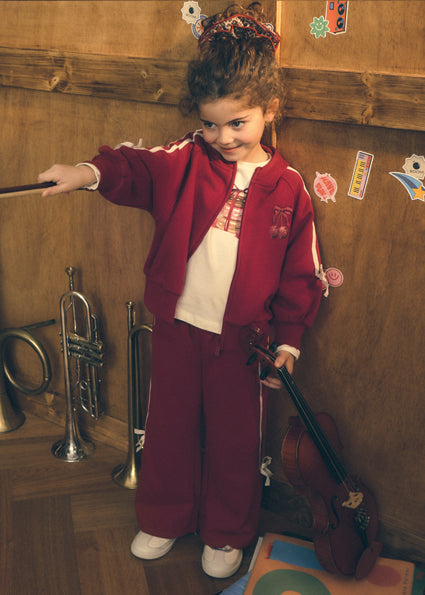 PRE ORDER Mayoral Girls Cherry Bow Tracksuit 4814