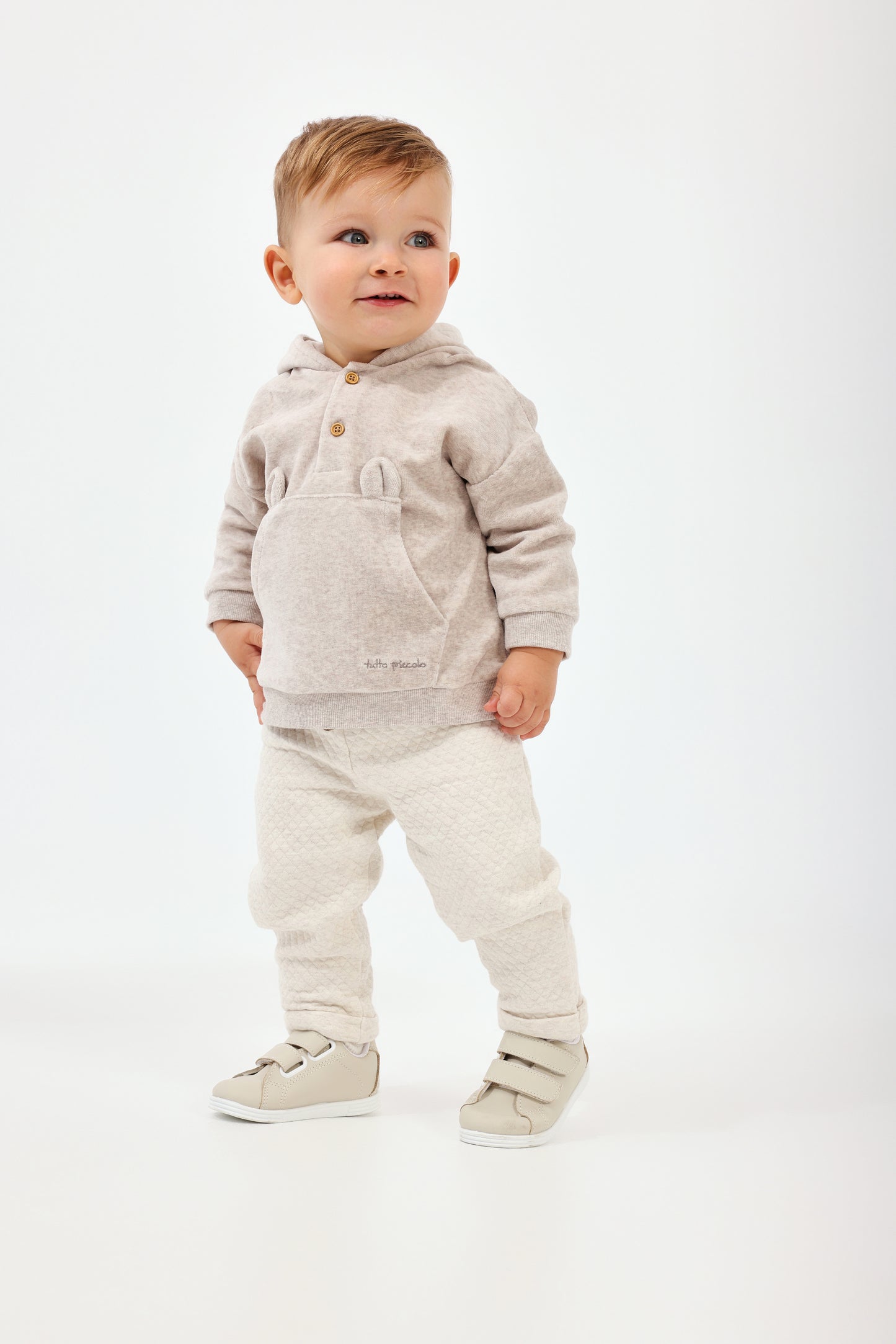 Tutto Piccolo Boys Beige Bear Tracksuit 1701