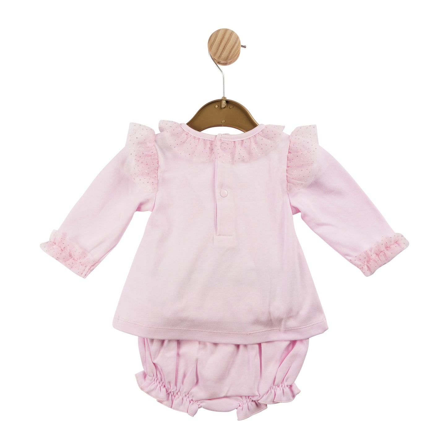 Mintini Baby Girls Pink Tulle Bloomer Short Set 6170 image 1