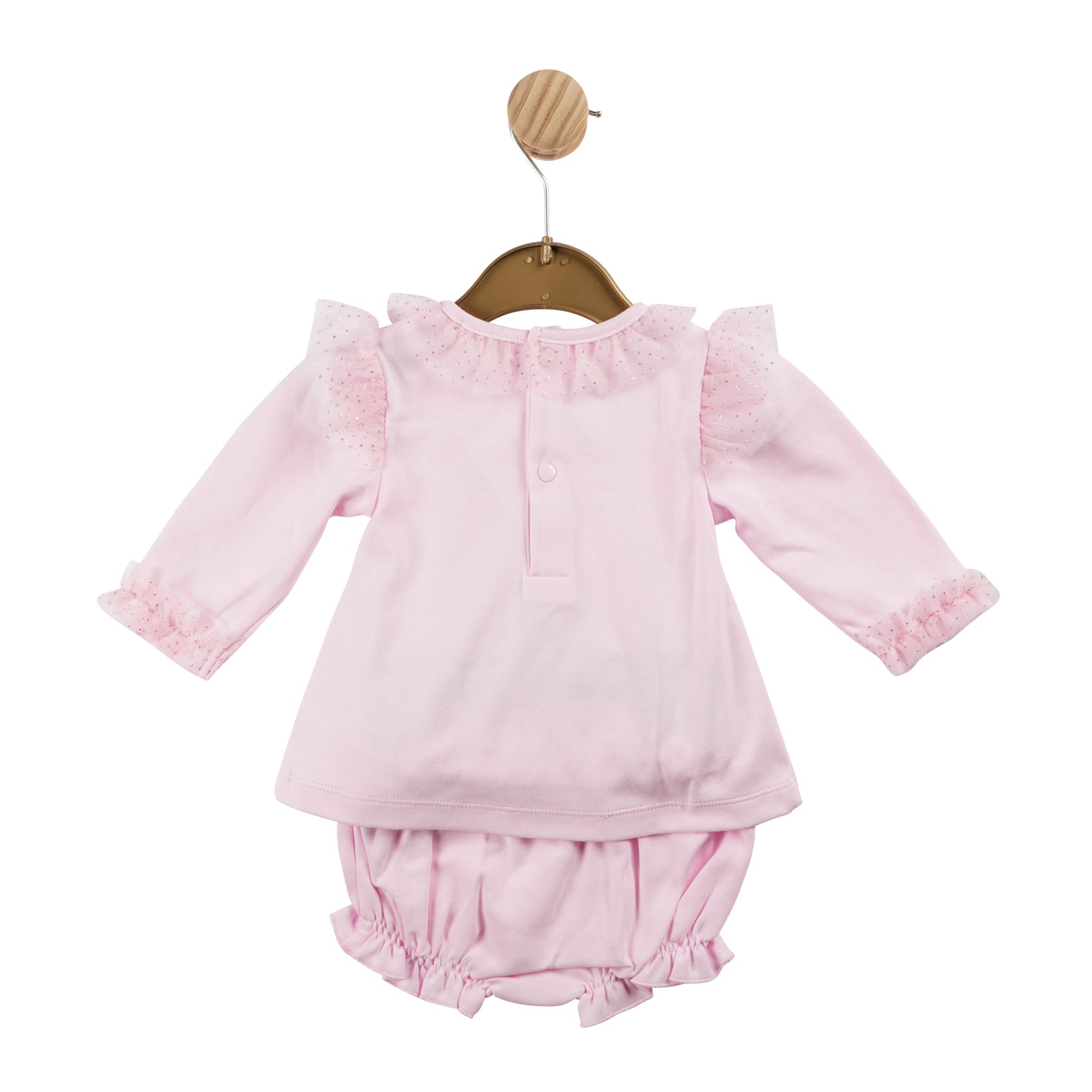 Mintini Baby Girls Pink Tulle Bloomer Short Set 6170 image 1