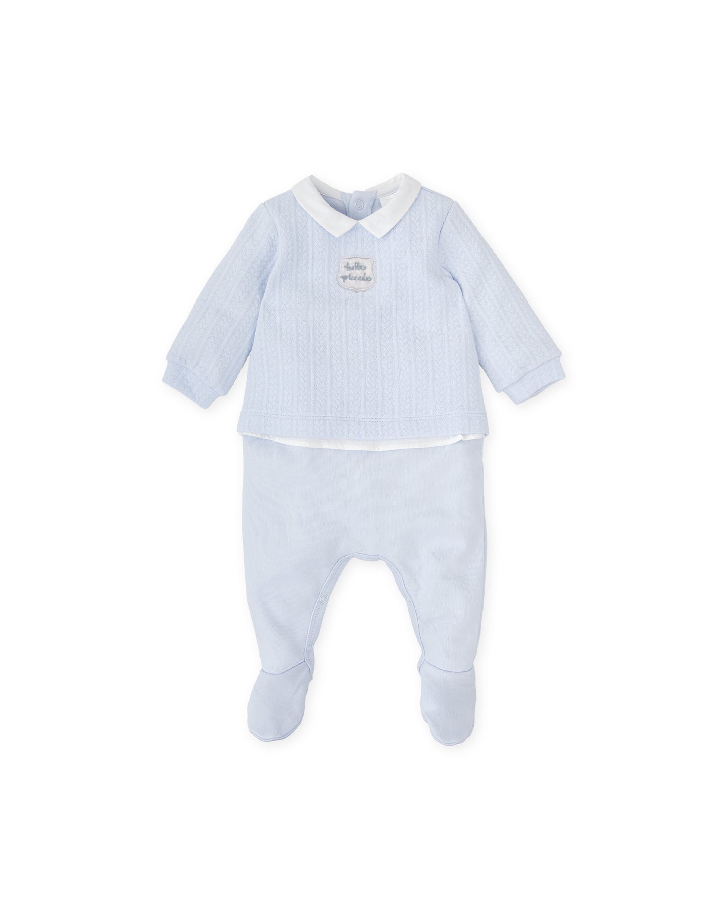 Tutto Piccolo Baby Boys Blue Checked Two Piece Set 2408
