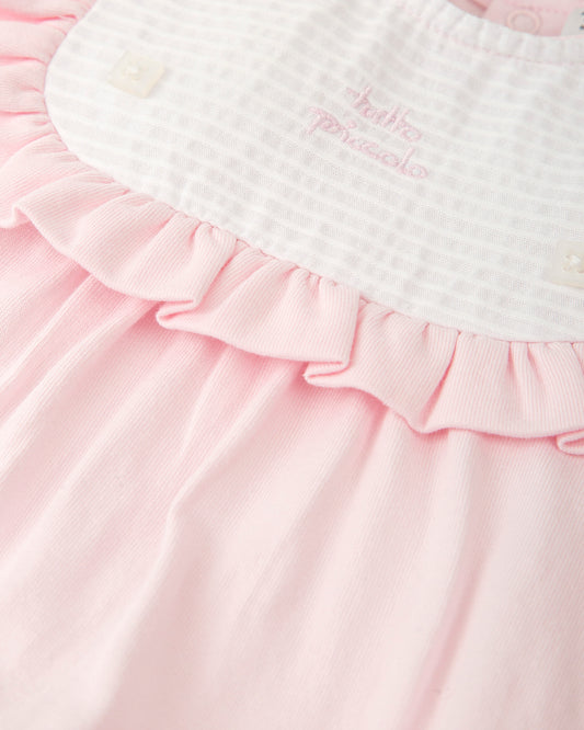Tutto Piccolo Baby Girls Pink Frill Romper 2435
