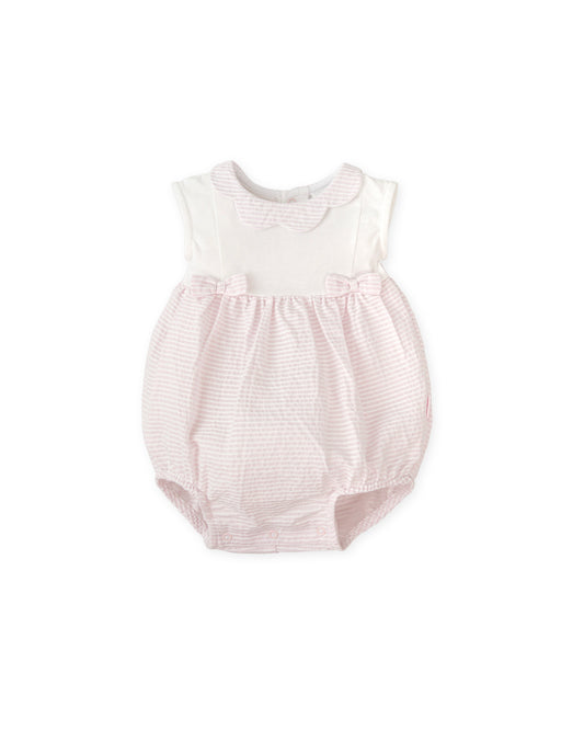 Tutto Piccolo Baby Girls Pink Stripe Romper 2436
