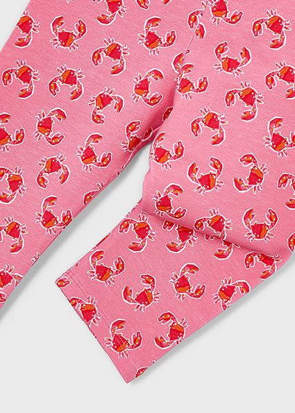 Mayoral Girls Fuschia Crab Legging Set 3007 3722