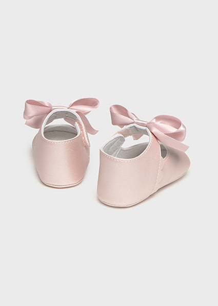 Mayoral Baby Girl Pink Metallic Mary Jane Bow Shoe 9090