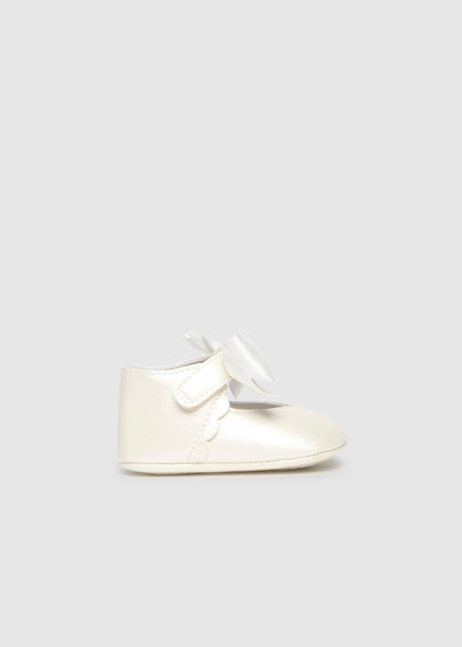 Mayoral Baby Girl White Mary Jane Bow Shoe 9090
