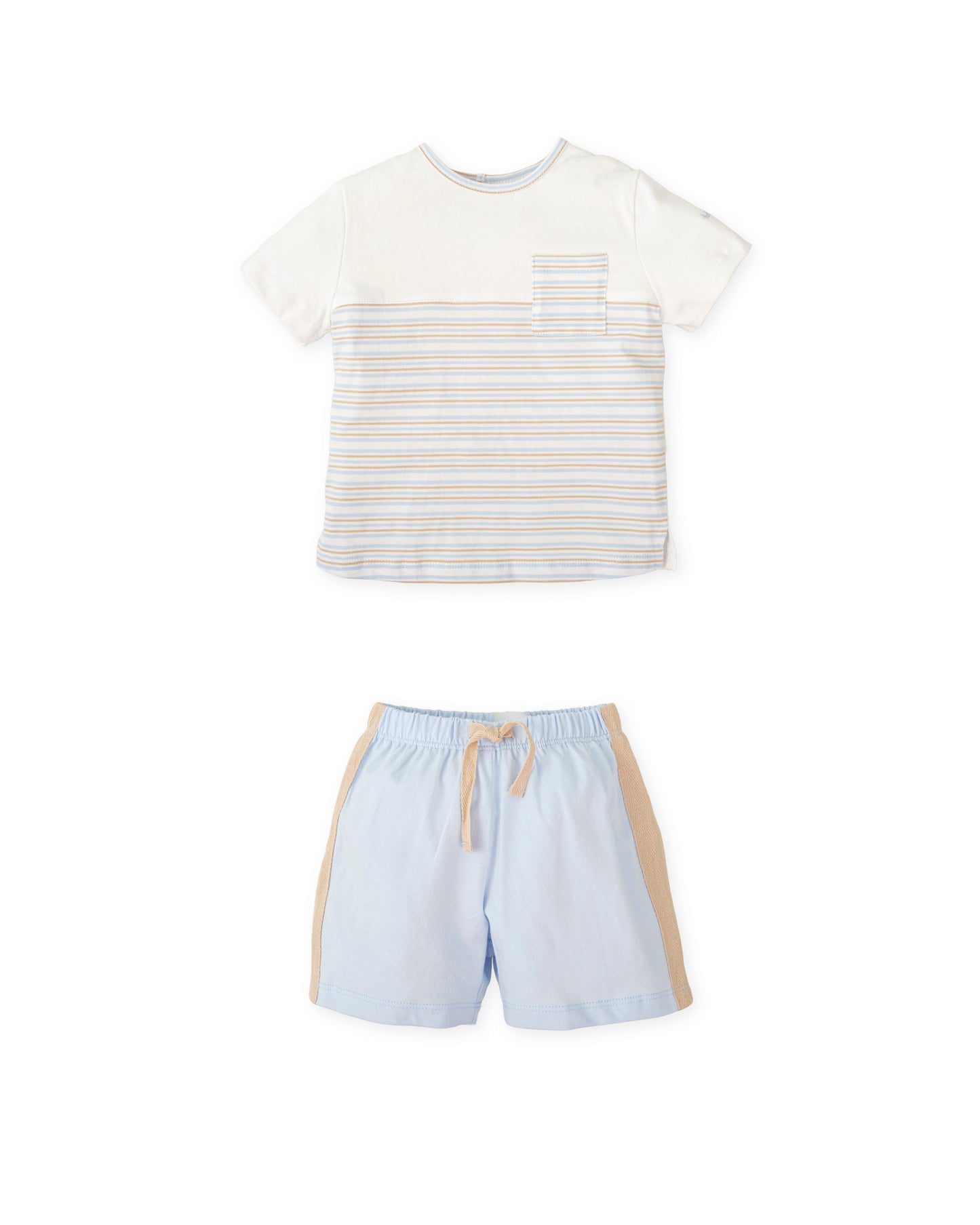 Tutto Piccolo Boys Blue Striped Short Set 2704