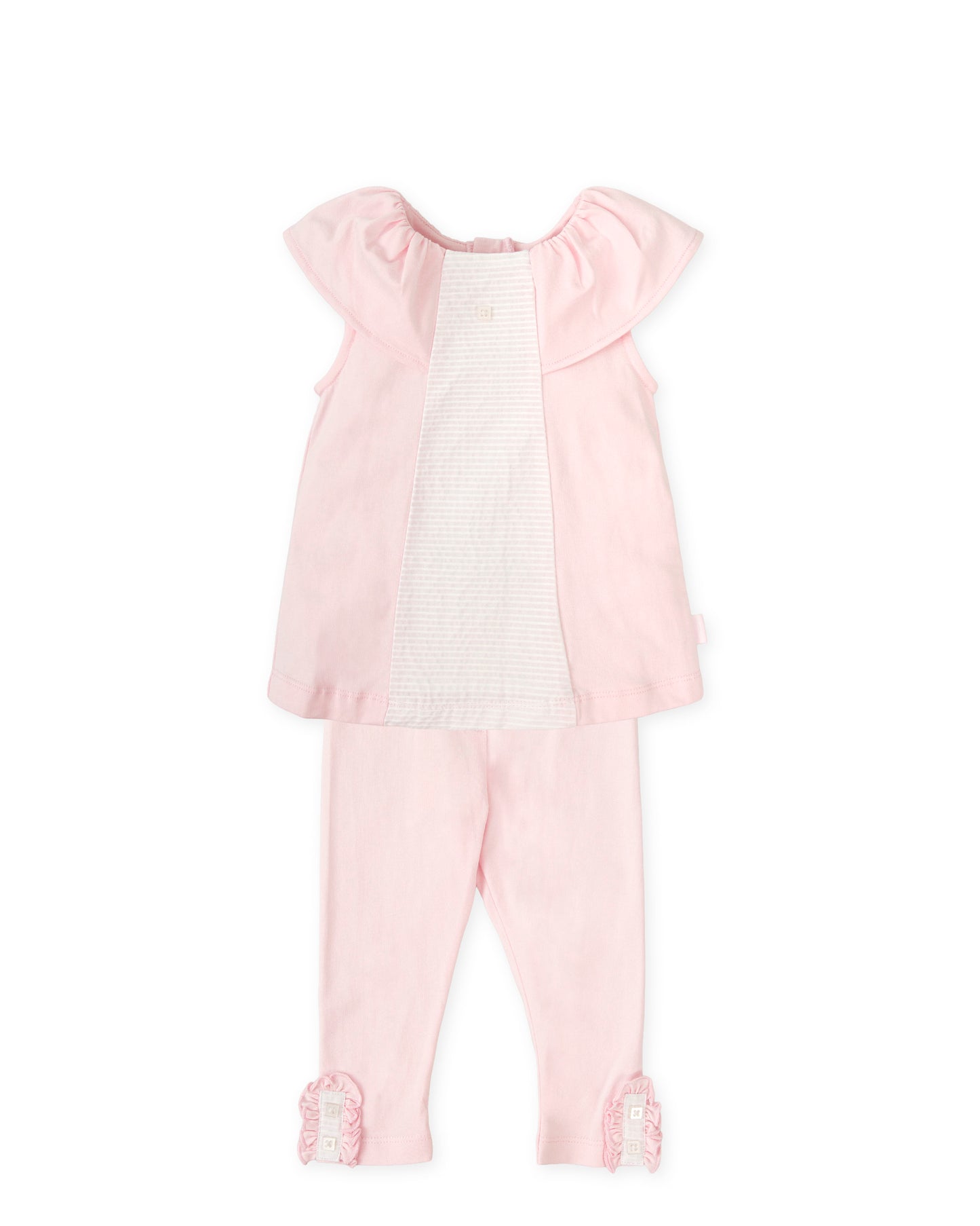 Tutto Piccolo Girls Pink Ruffle Legging Set 2739