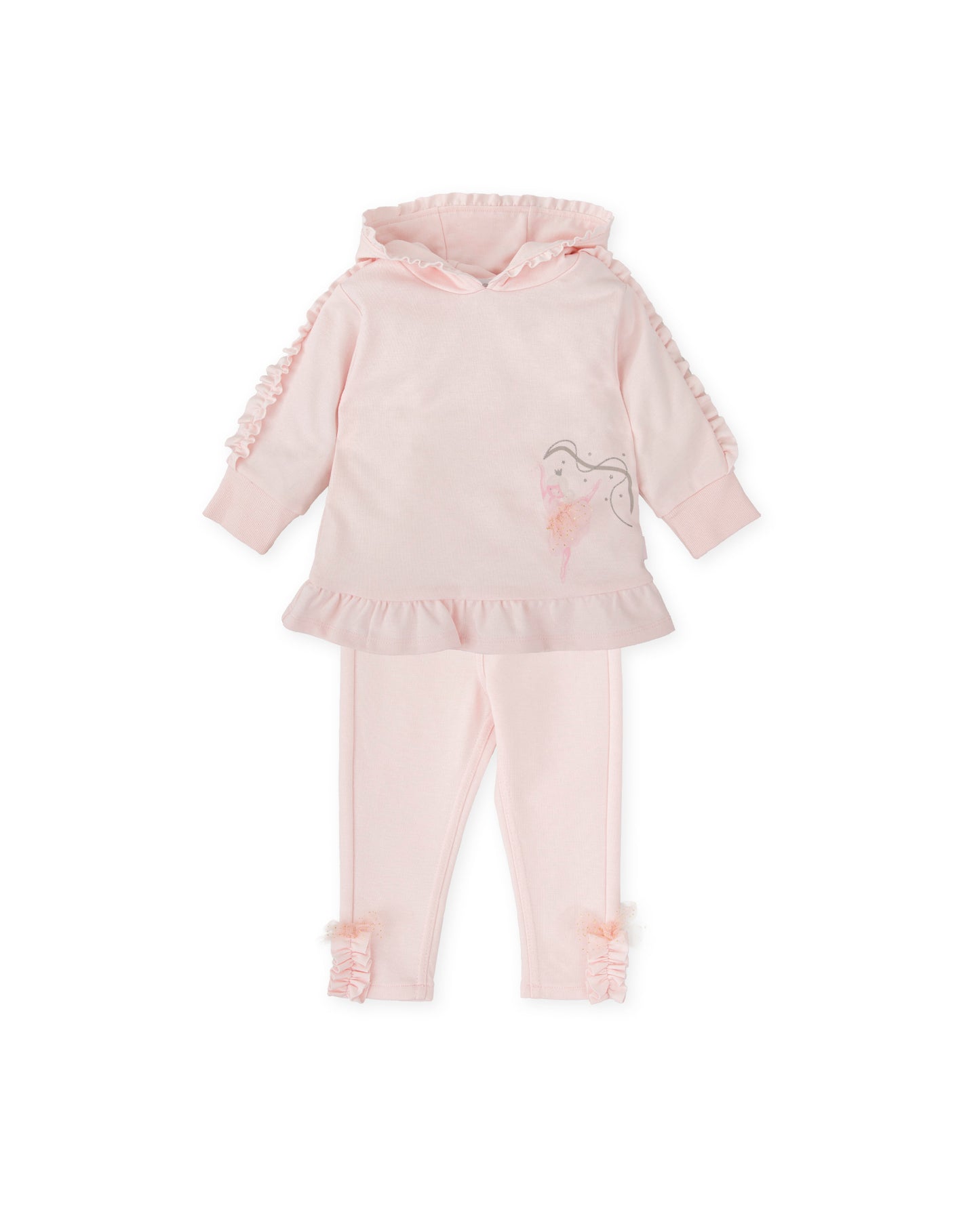 Tutto Piccolo Girls Pink Frill Tracksuit 2741