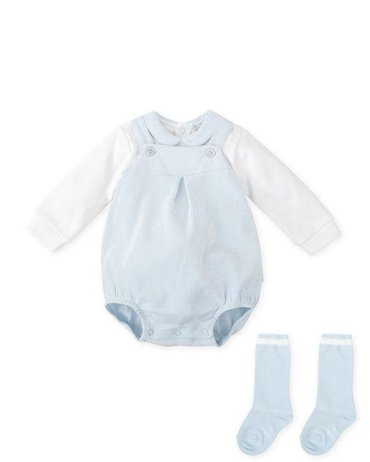 Tutto Piccolo Boys Blue Romper & Sock Set 2771