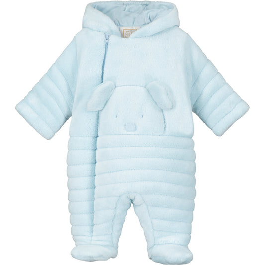 Emile Et Rose Baby Boy Blue Fleece Bear Pramsuit Abel image 0