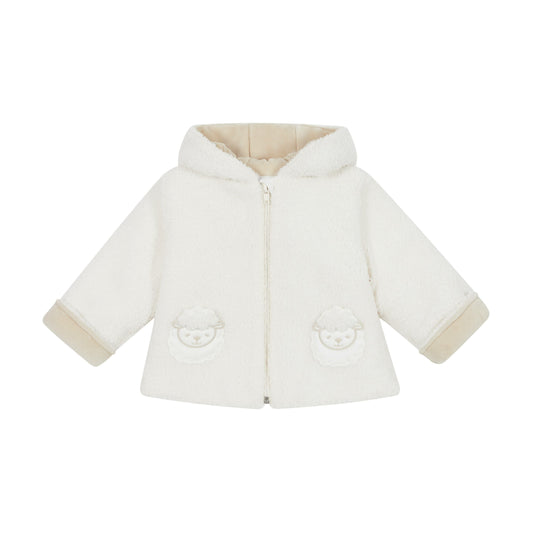 Deolinda Baby Cream Teddy Boucle Hooded Jacket 1201 image 0