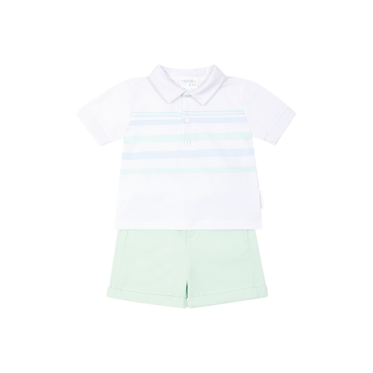 Pastels & Co Mint Polo Short Set Bryce