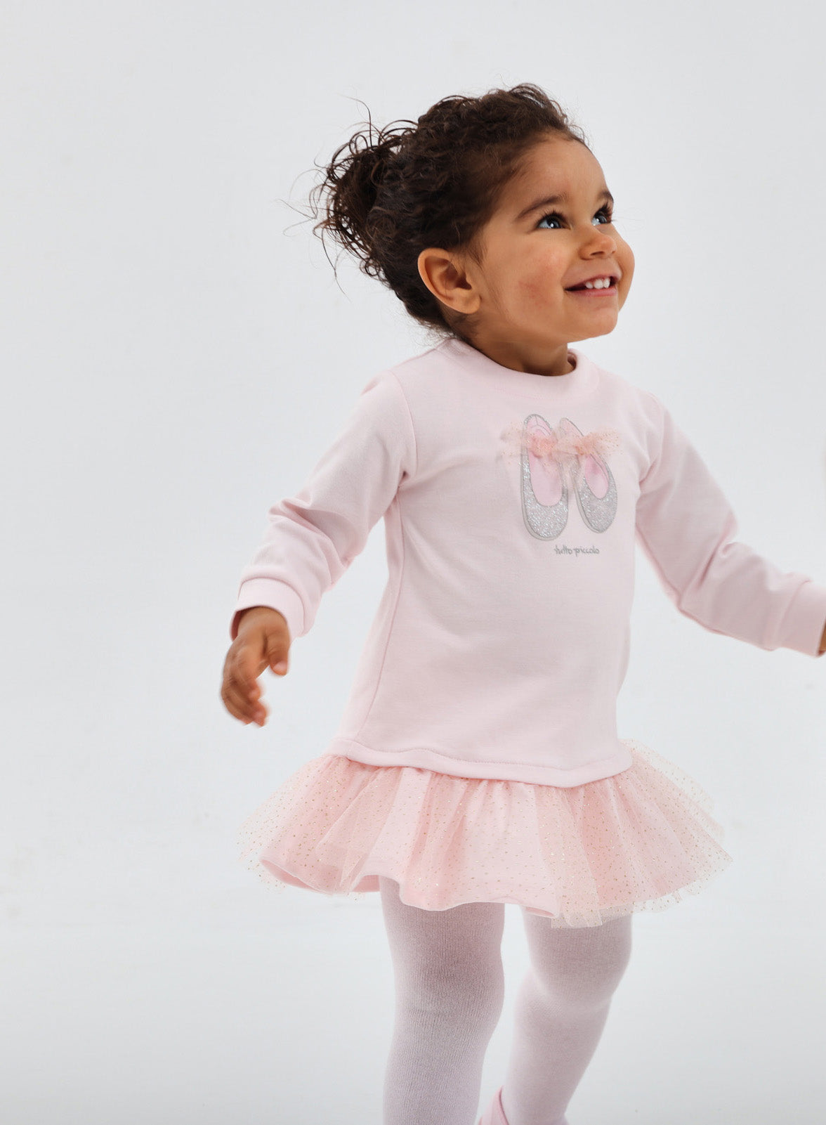 Tutto Piccolo Girls Pink Tulle Dress & Tights 2291
