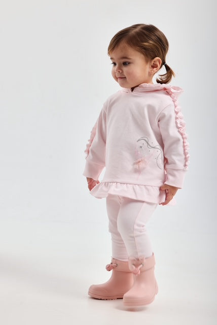 Tutto Piccolo Girls Pink Frill Tracksuit 2741
