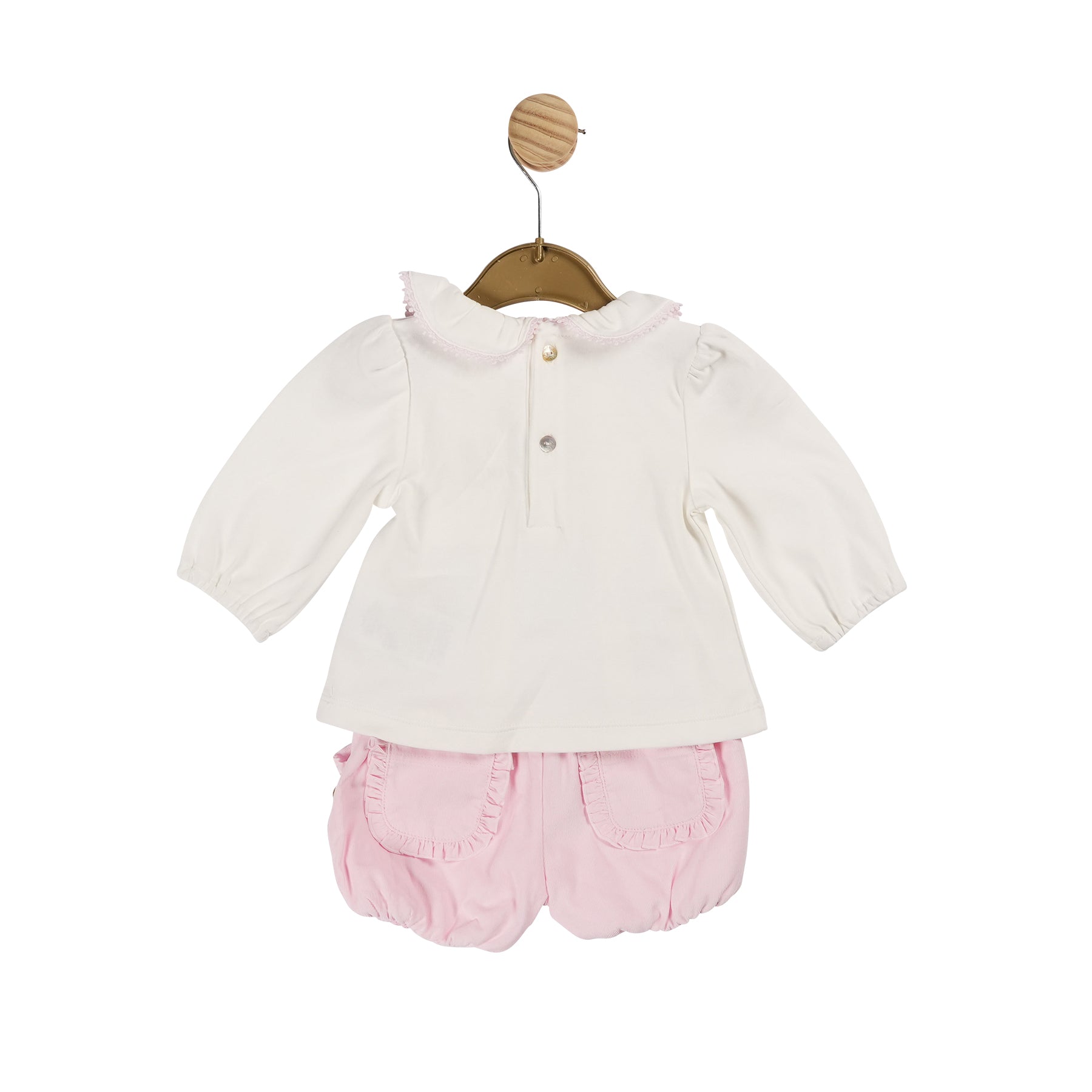 Mintini Baby Girls Pink Shirt and Bloomer Short Set 6109 image 1