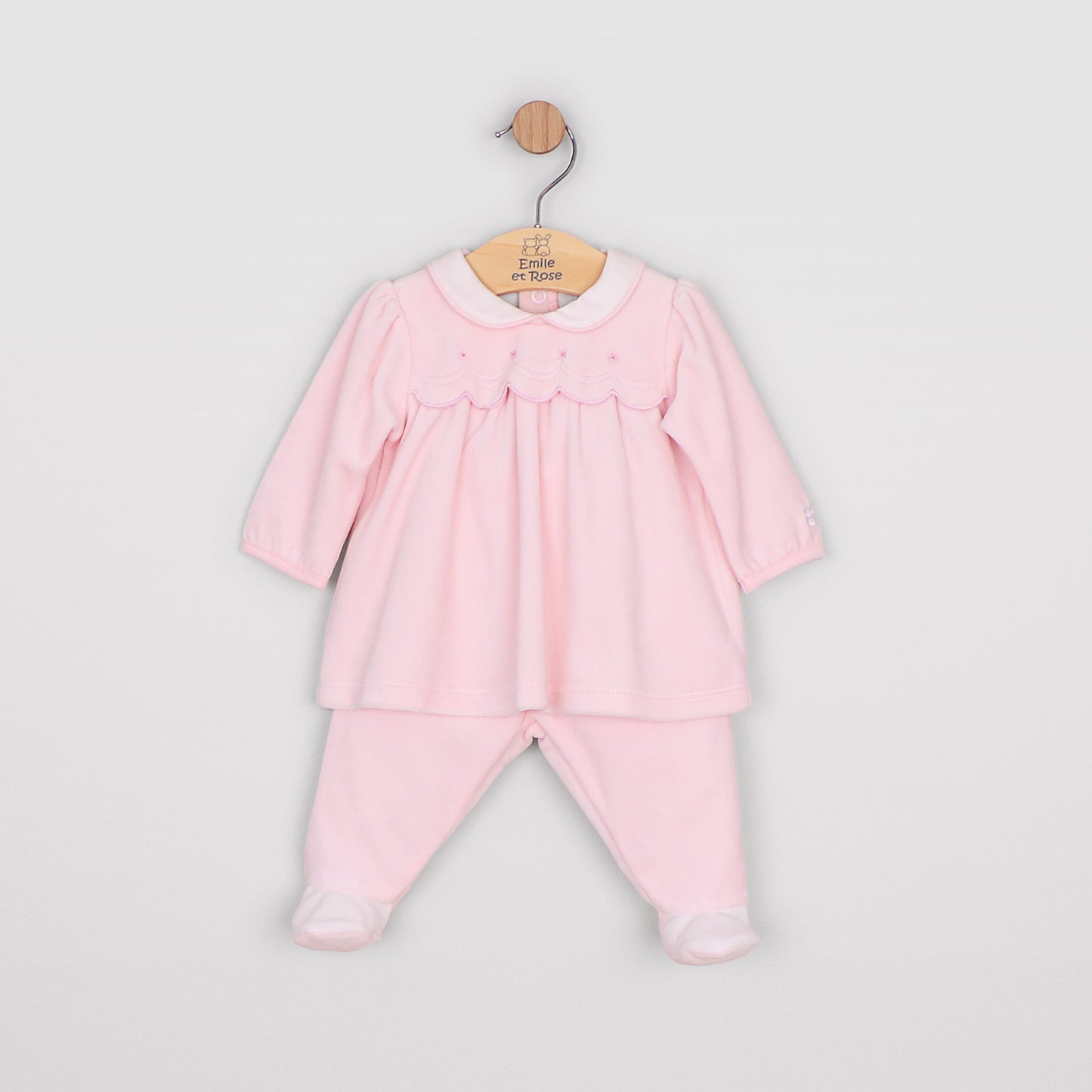 Emile Et Rose Girls Pink Velour Two Piece Set Michelle