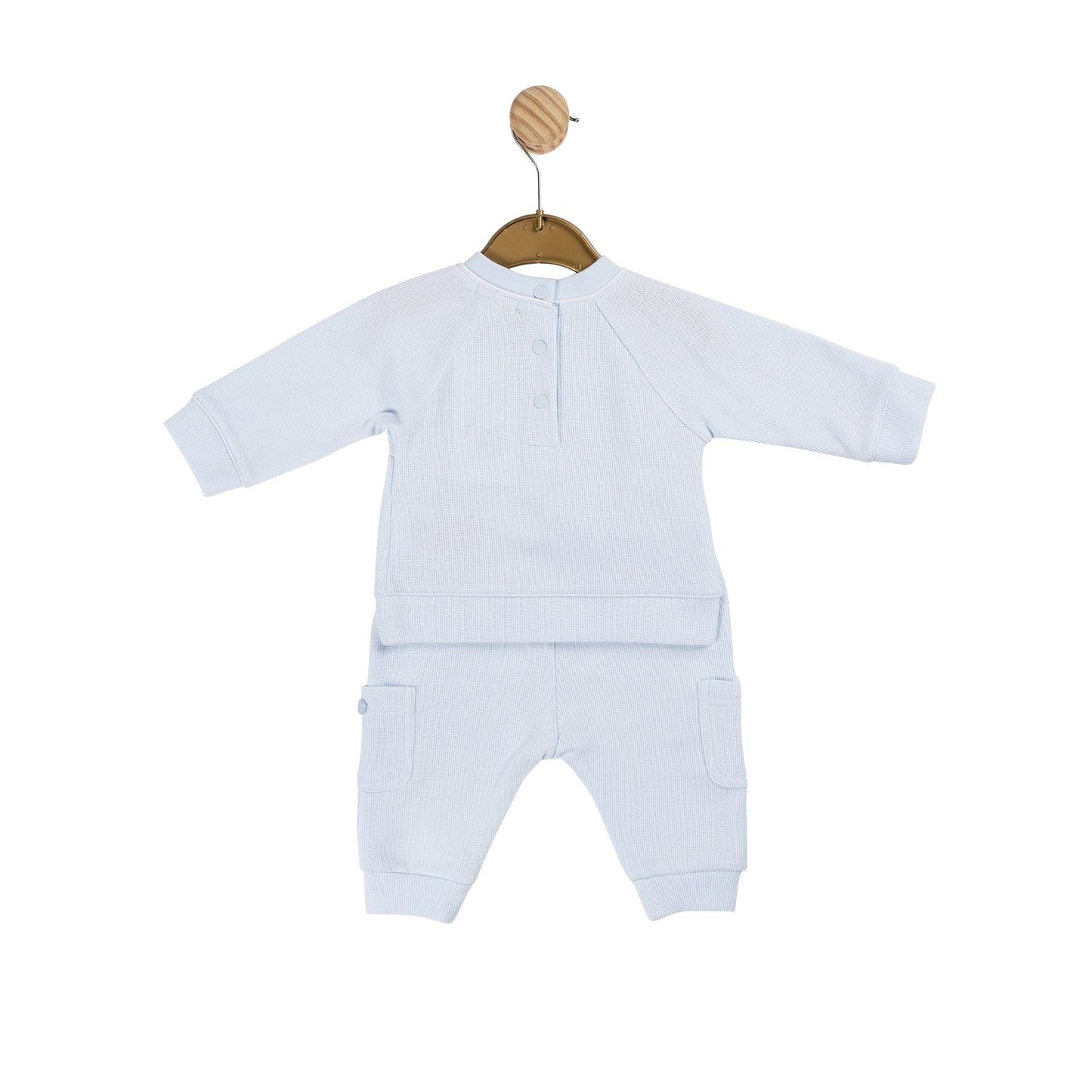 Mintini Baby Boys Blue Waffle Tracksuit 6013 image 1