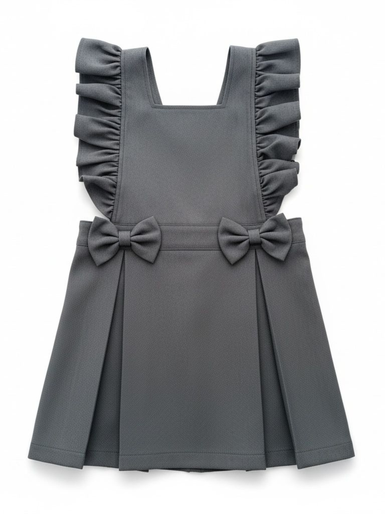 PRE ORDER Love & Learn Girls Grey School Ruffle Pinafore