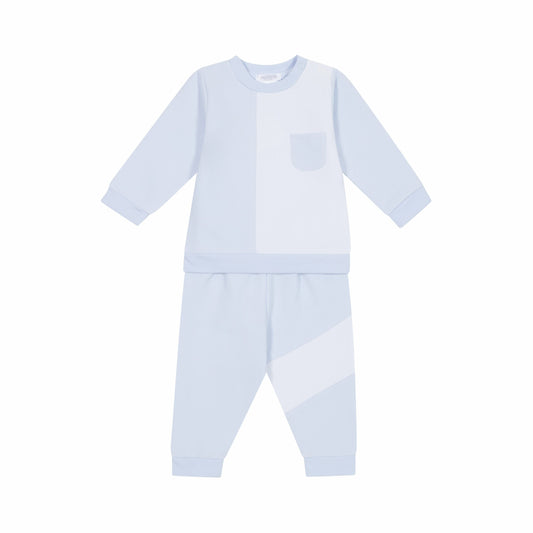 Deolinda Baby Boys Blue Contrast Crewneck Tracksuit 4911 image 0