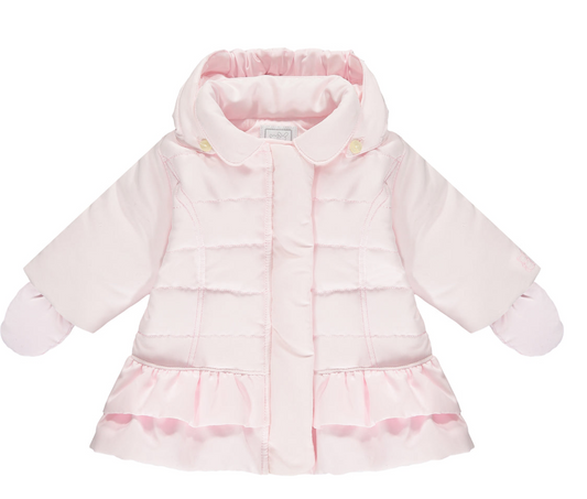 Emile Et Rose Baby Girl Pink Frill Padded Jacket Corina image 0