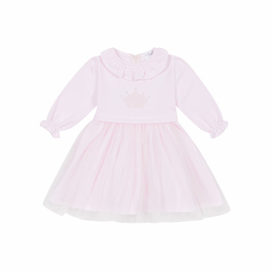 Deolinda Baby Girls Pink Crown Tulle Dress 4416 image 0