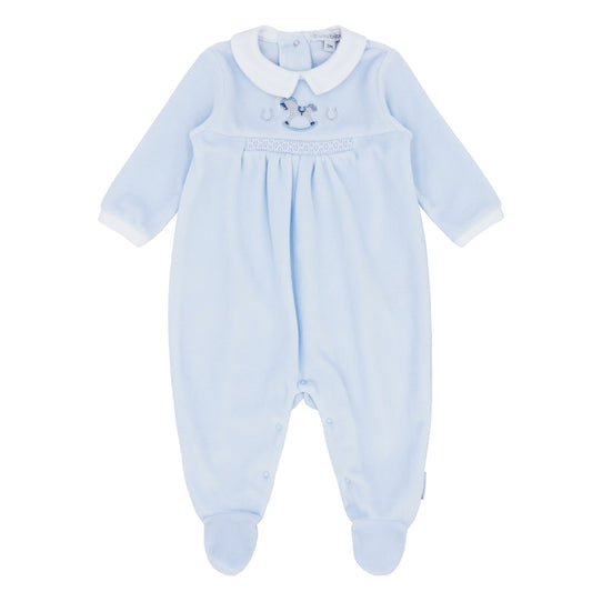 Blues Baby Boys Blue Rocking Horse Babygrow BB1415 image 0