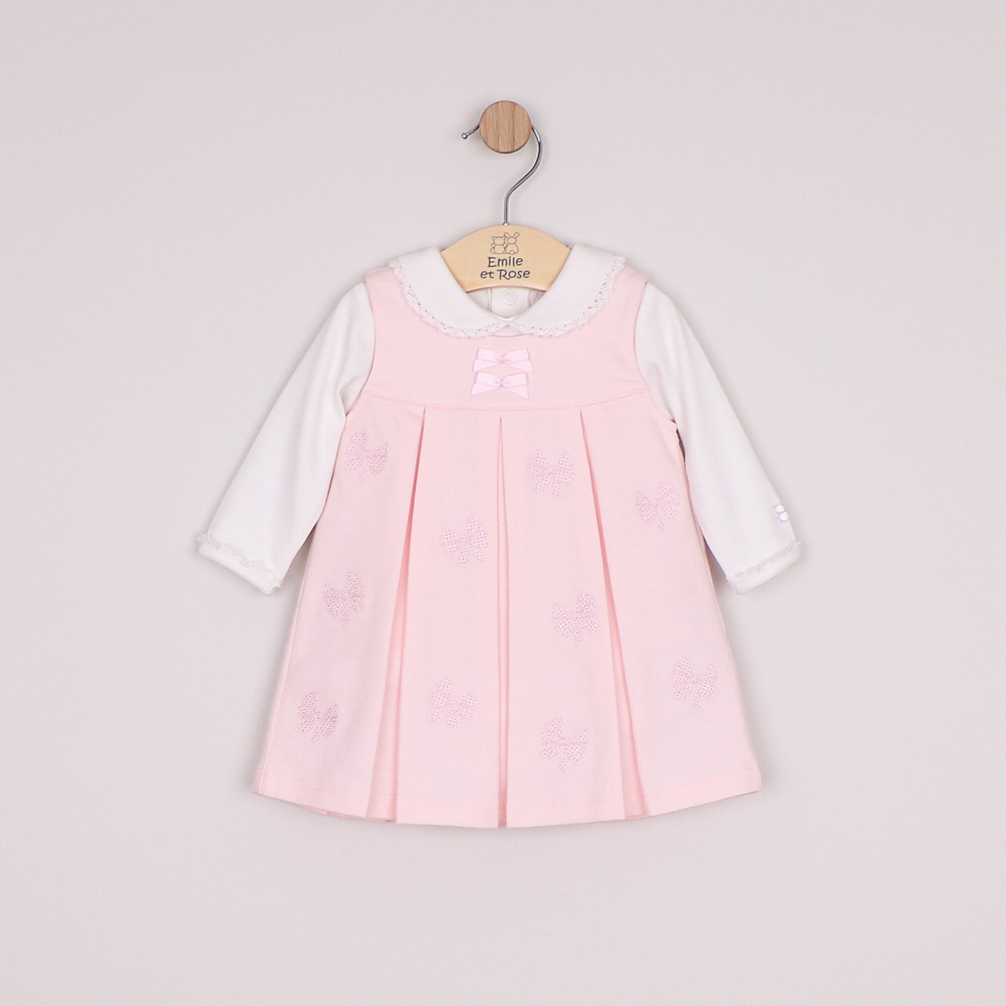 Emile Et Rose Girls Pink Pinafore Dress Set Mitzi