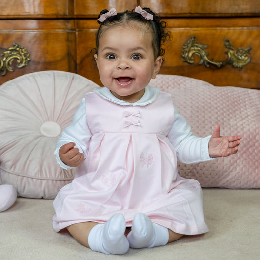 Emile Et Rose Girls Pink Pinafore Dress Set Mitzi