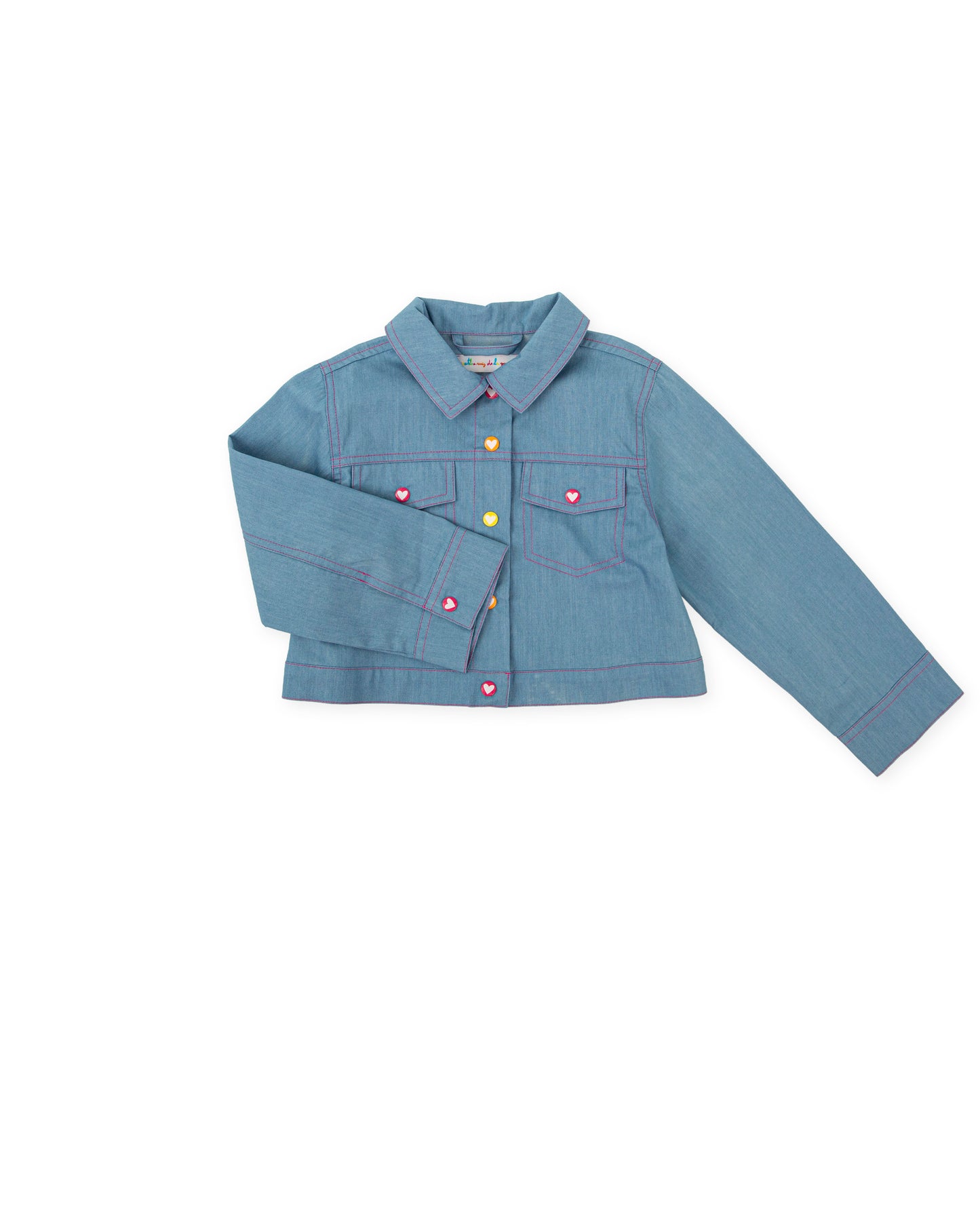 Agatha Ruiz De La Prada Blue Denim Printed Jacket 8540