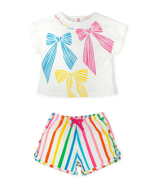 Agatha Ruiz De La Prada Multicolour Bow Short Set 8700