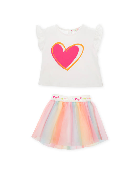 Agatha Ruiz De La Prada White Tulle Skirt Set 8733