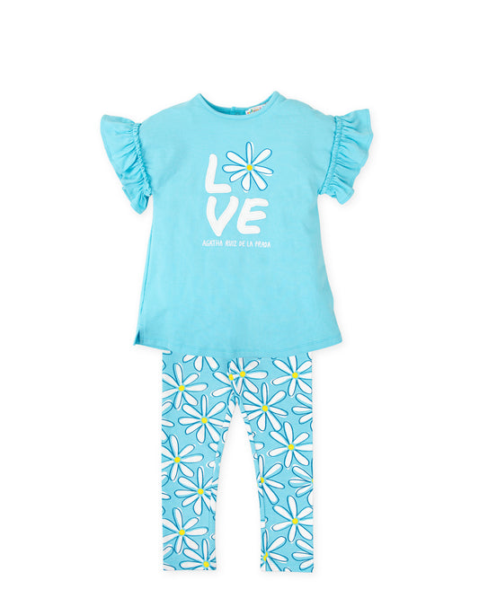Agatha Ruiz De La Prada Blue Daisy Legging Set 8739