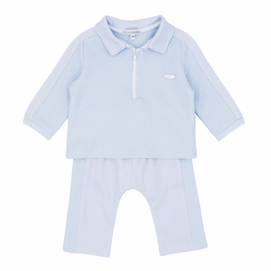 Blues Baby Blue Boys Quarter Zip Tracksuit BB1655 image 0