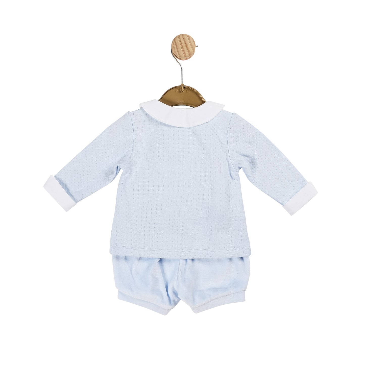 Mintini Baby Boys Blue Wrap Over Short Set 5974 image 1