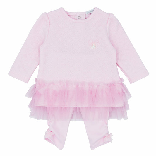 Blues Baby Girls Pink Tulle Legging Set BB1691 image 0