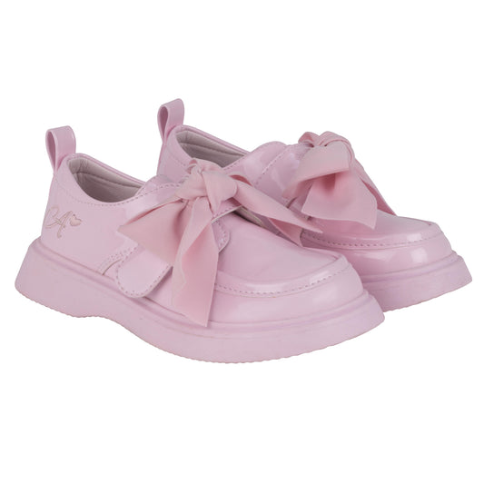 ADee Girls Baby Pink Bow Platform Mary Jane Shoe Mary Bow image 0