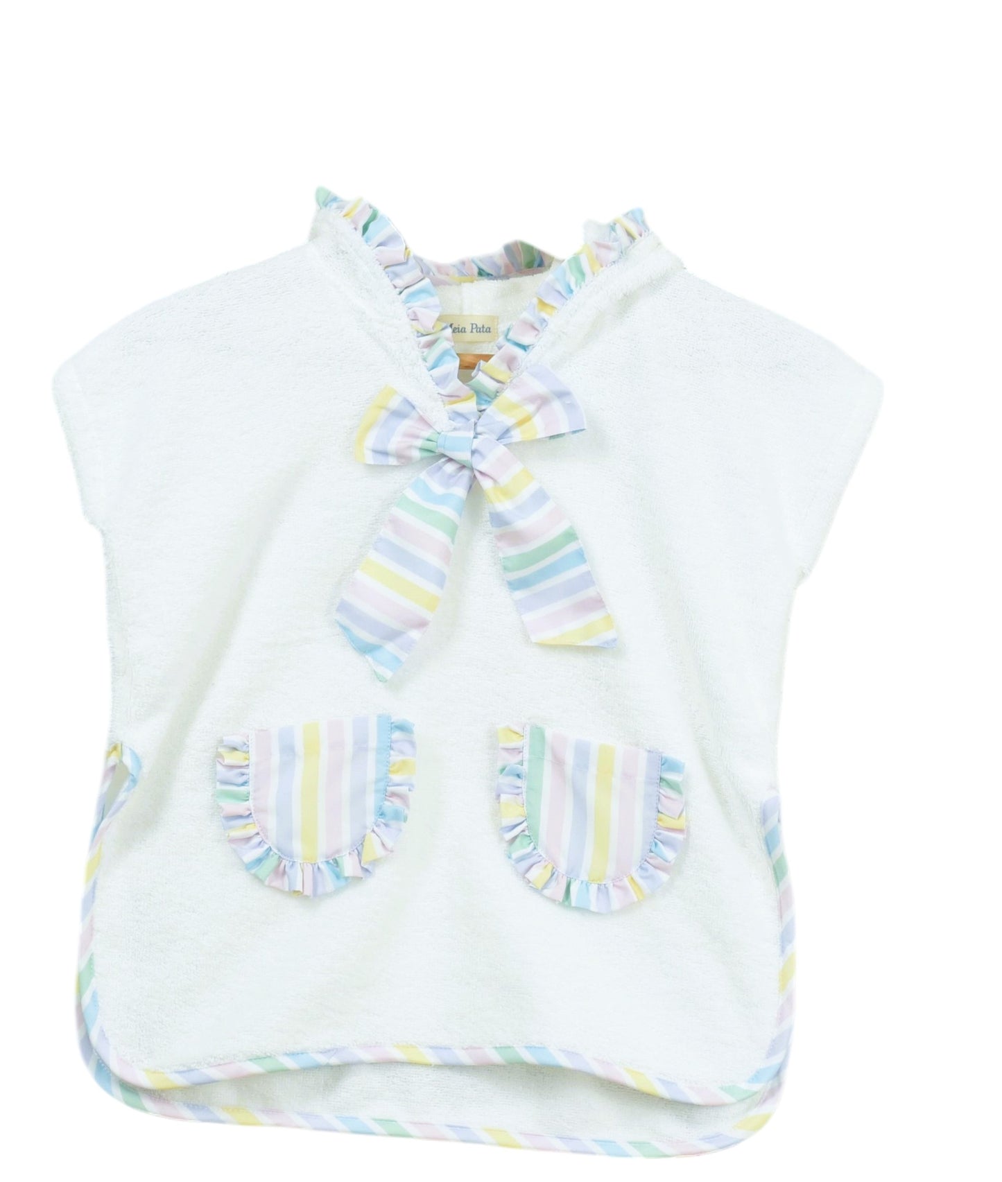 Meia Pata Girls Stripe Beach Poncho