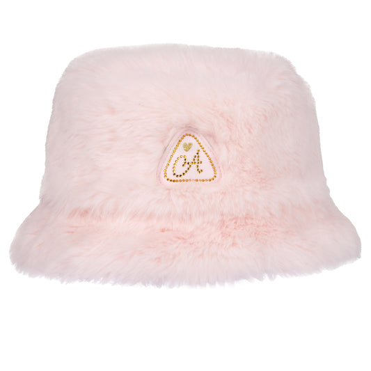 ADee Girls Pink Fur Bucket Hat Sylvia image 0