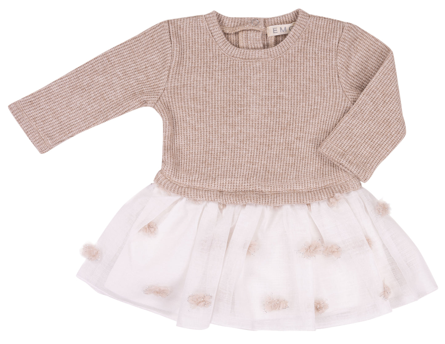 EMC Baby Girl Beige Knit Dress AA4862