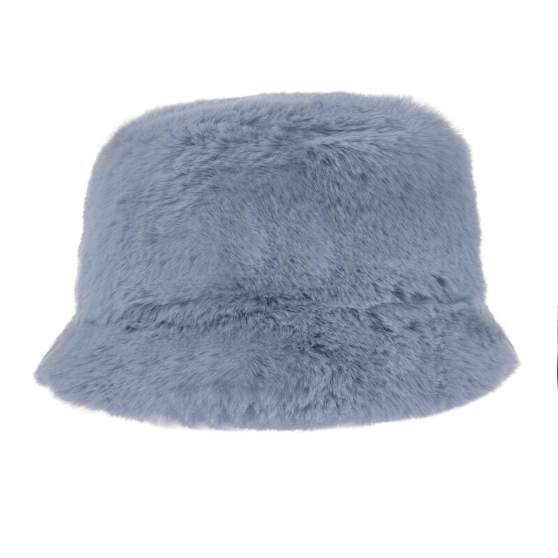 ADee Girls Blue Fur Bucket Hat Paloma