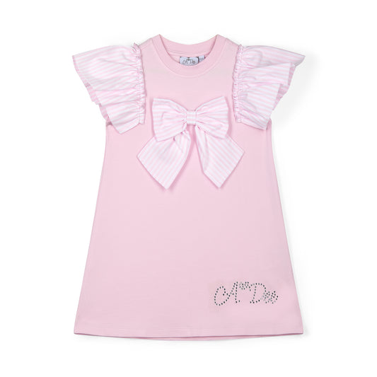 PRE ORDER ADee Pink Frill Bow Dress Cali