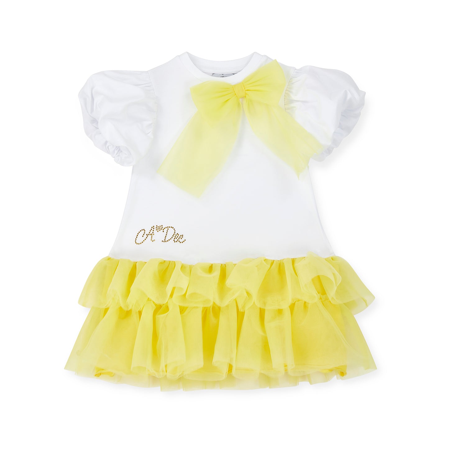 PRE ORDER ADee Yellow Tulle Bow Party Dress