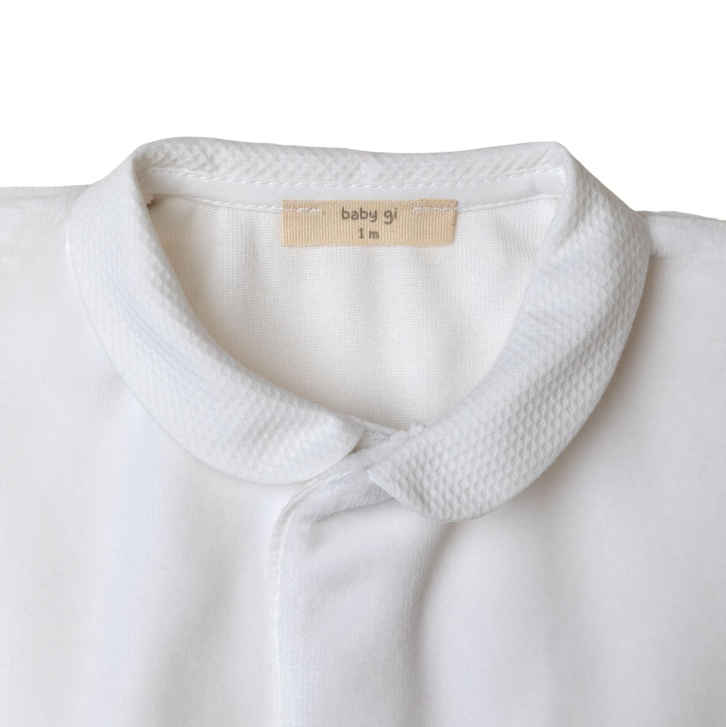 Baby Gi Unisex White Angel Wing Velour Babygrow AG530