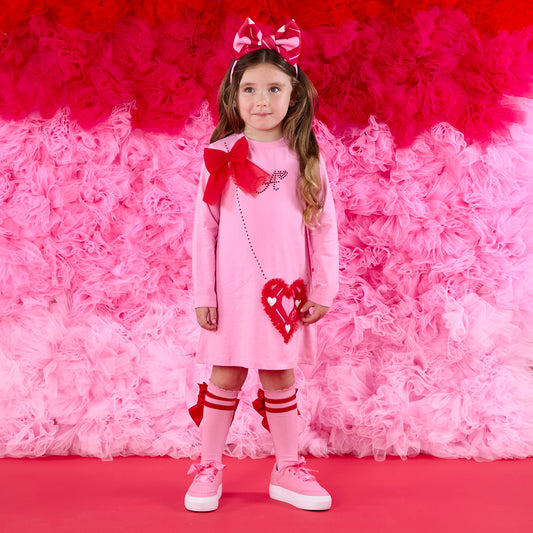 ADee Pink Jersey Handbag Dress Lotus