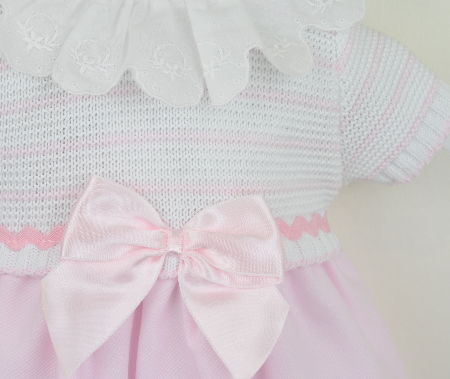 PEX Baby Girl Pink & White Dress Tabitha