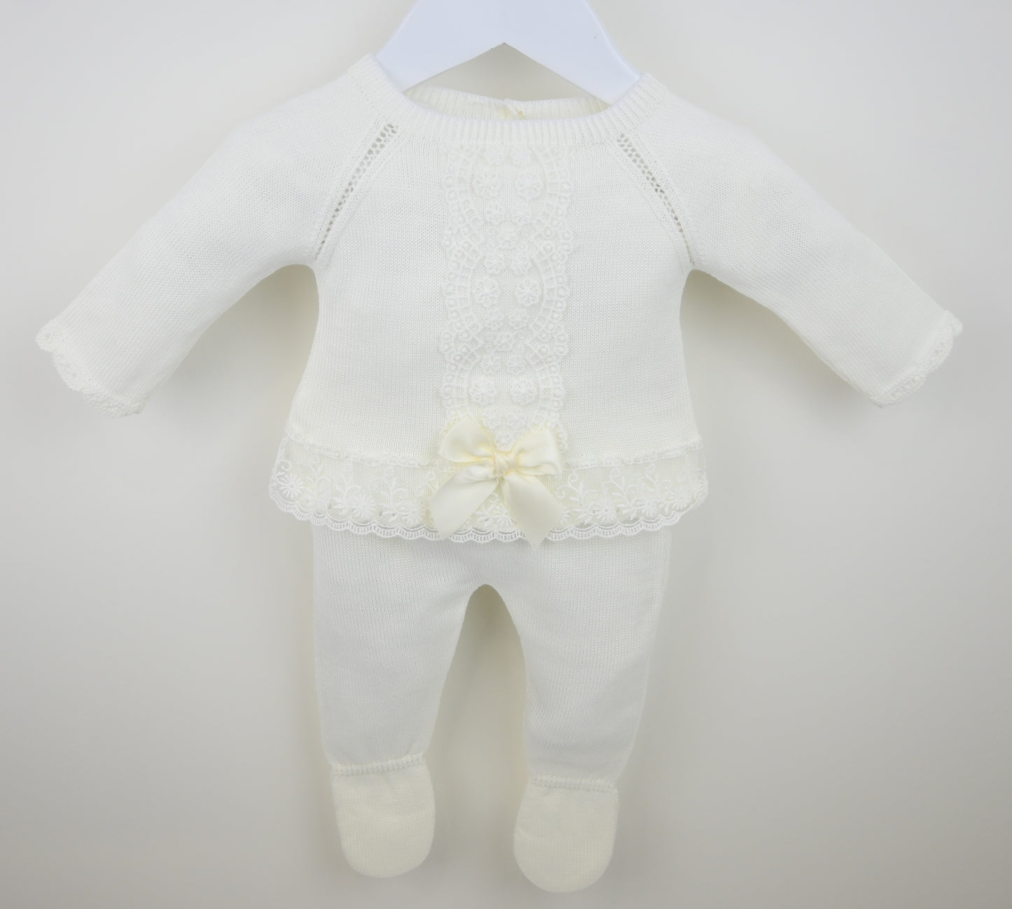 PEX Baby Girl Ivory 3 Piece Knitted Set Lara